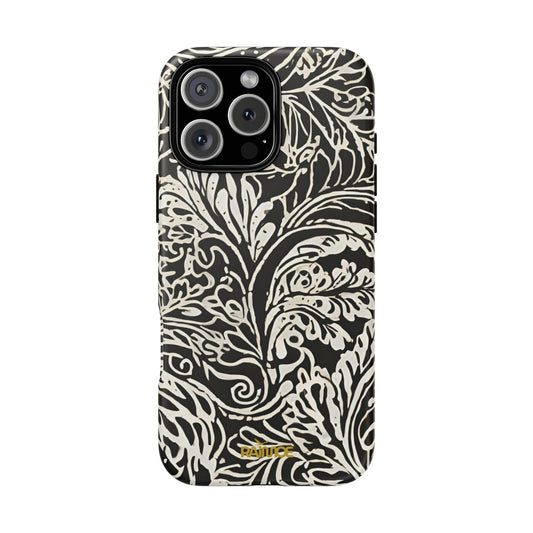 Funda resistente para iPhone (mate) con diseño de hoja de trazo