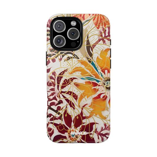 Auburn Floral - Funda resistente para iPhone (brillante)