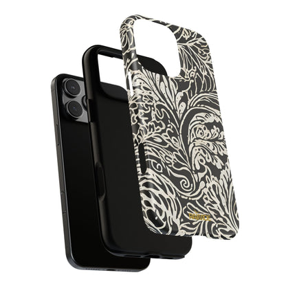 Funda resistente para iPhone (mate) con diseño de hoja de trazo