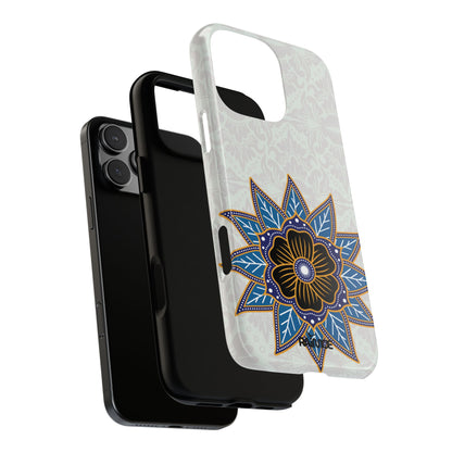 Funda resistente para iPhone (brillante) Blue Bloom