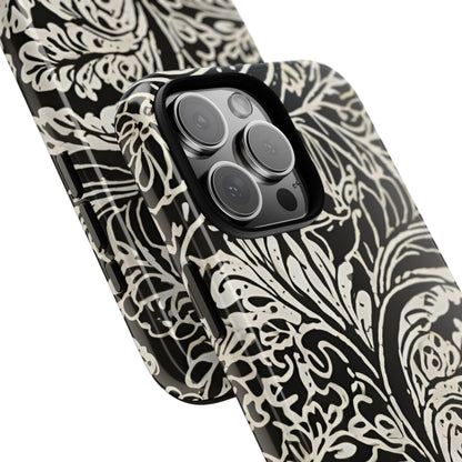 Funda resistente para iPhone (brillante) con diseño de hoja de arce