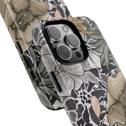 ラスティックフローラル - iPhone タフケース (光沢)