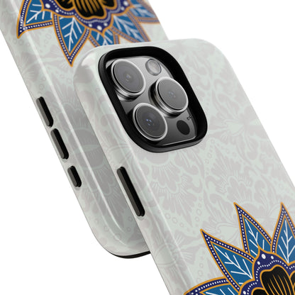 Funda resistente para iPhone (brillante) Blue Bloom