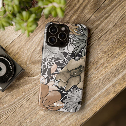 ラスティックフローラル - iPhone タフケース (光沢)