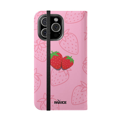 Fresa jugosa - Funda abatible para iPhone
