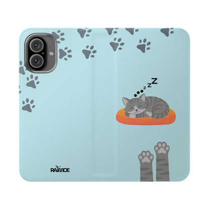 Snoozy Kitty - Funda con tapa para iPhone