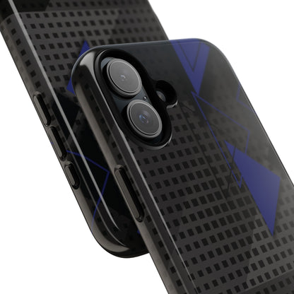 Funda resistente para iPhone (brillante) con diseño de triángulos