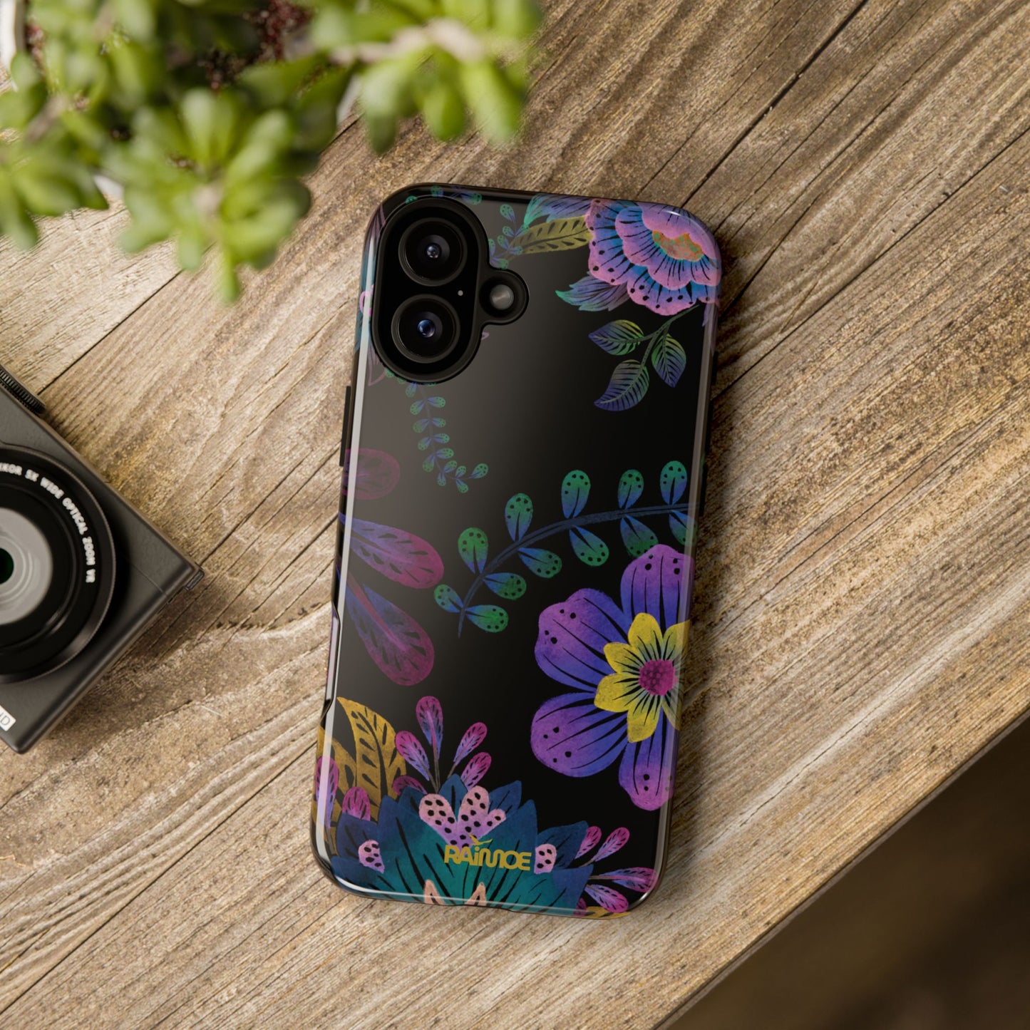 Funda resistente para iPhone (brillante) Purple Lumina