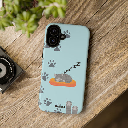 Snoozy Kitty - Funda resistente para iPhone (mate)