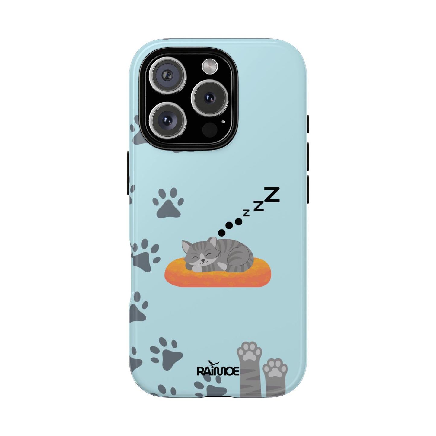 Snoozy Kitty - Funda resistente para iPhone (brillante)