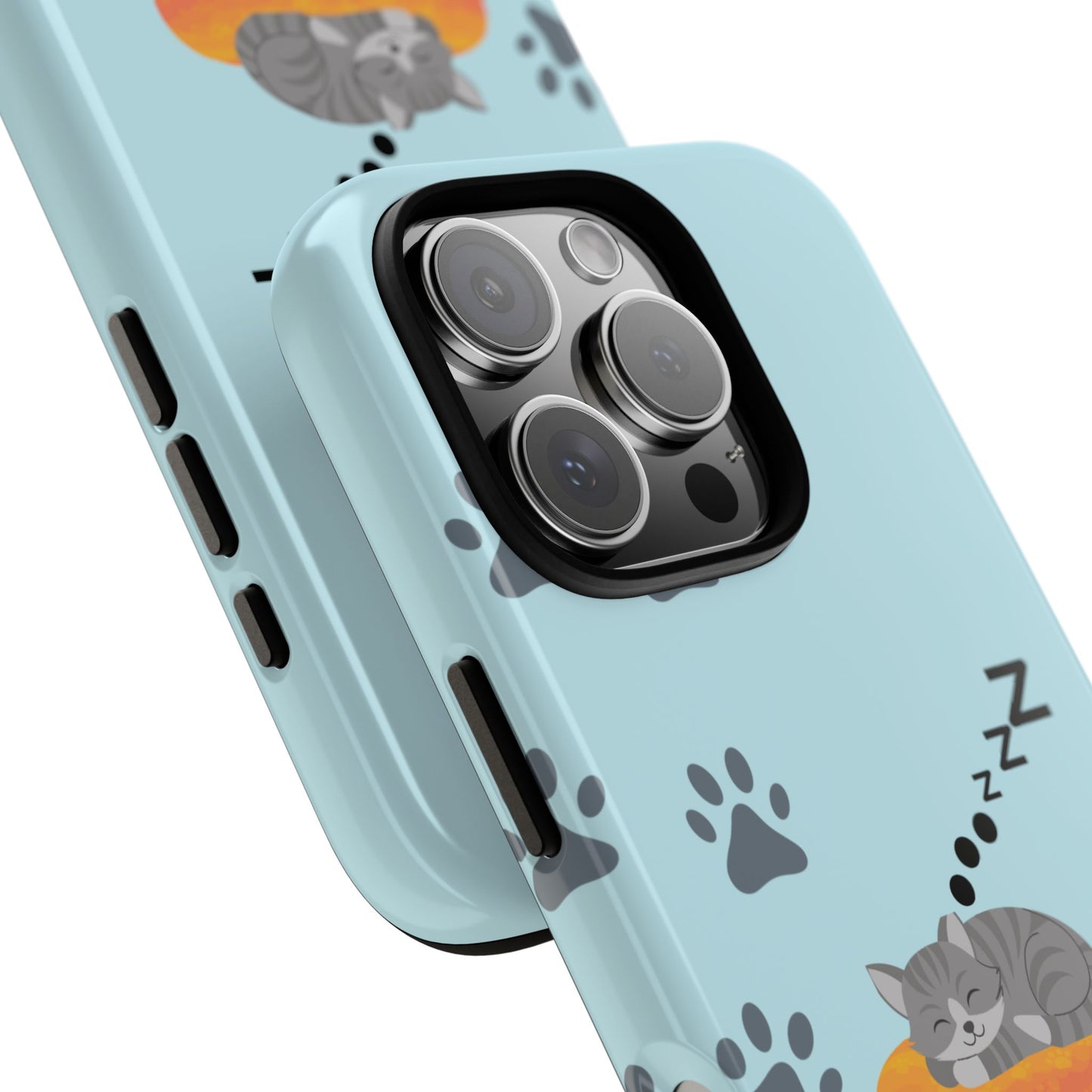 Snoozy Kitty - Funda resistente para iPhone (brillante)