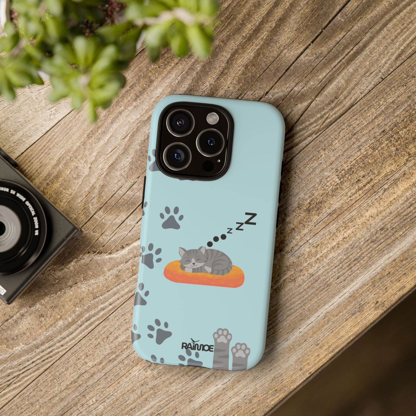 Snoozy Kitty - Funda resistente para iPhone (mate)