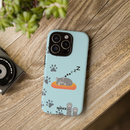 Snoozy Kitty - Funda resistente para iPhone (mate)