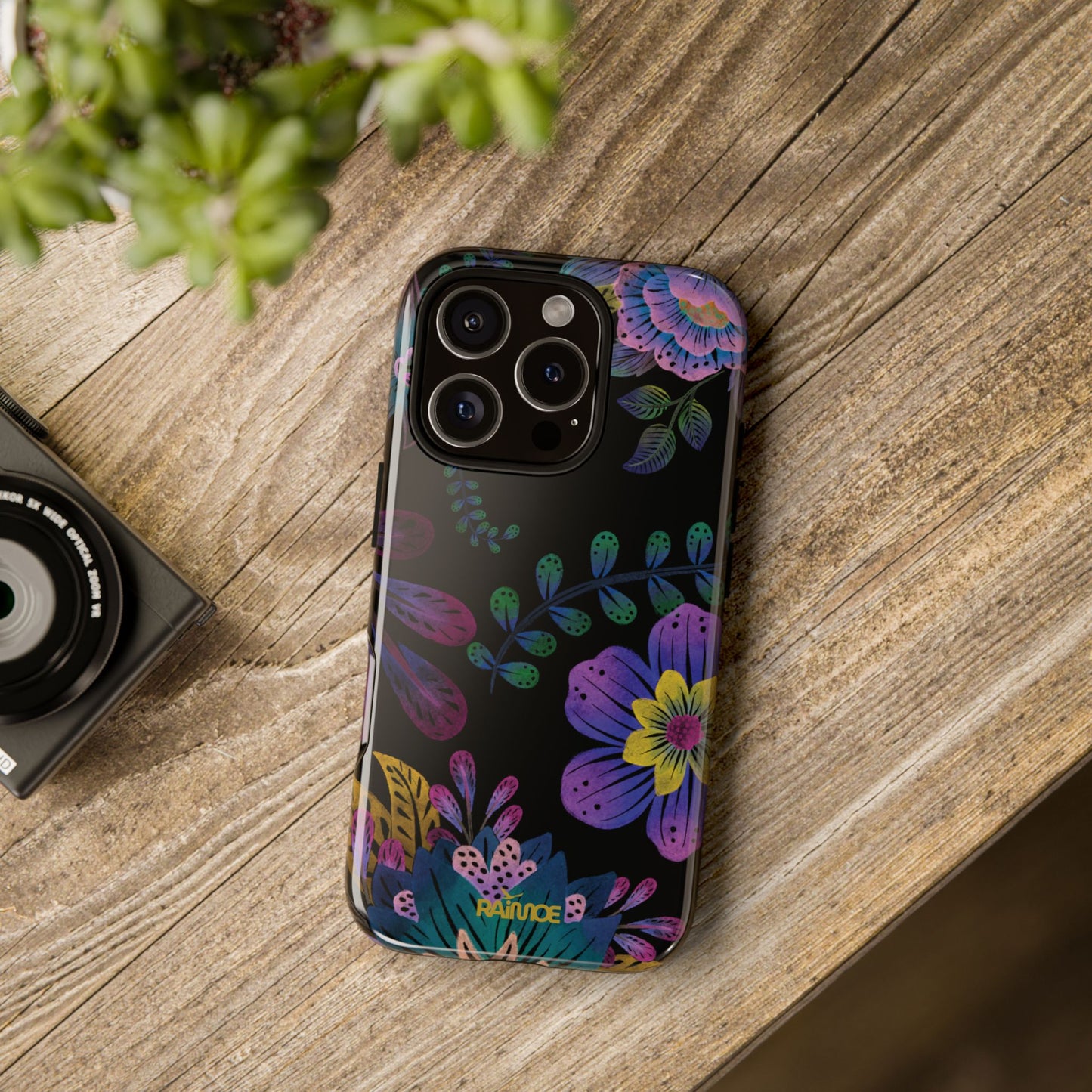 Funda resistente para iPhone (brillante) Purple Lumina