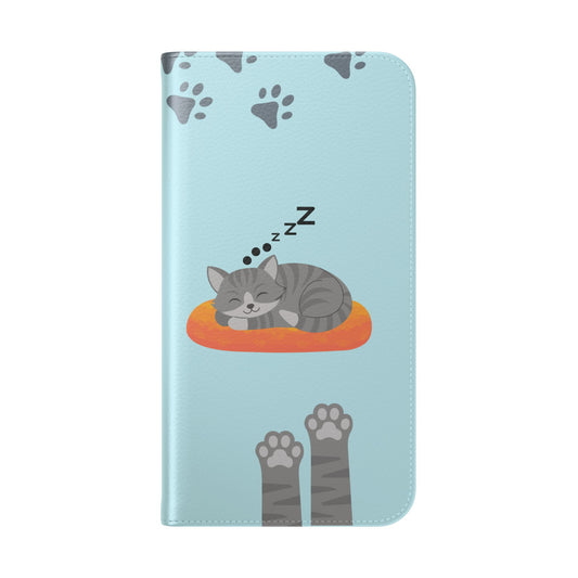 Snoozy Kitty - Funda con tapa para iPhone