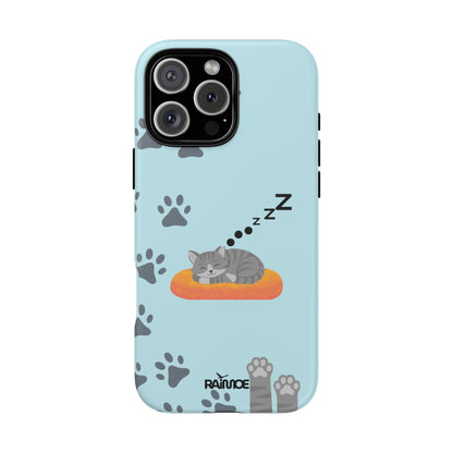 Snoozy Kitty - Funda resistente para iPhone (mate)