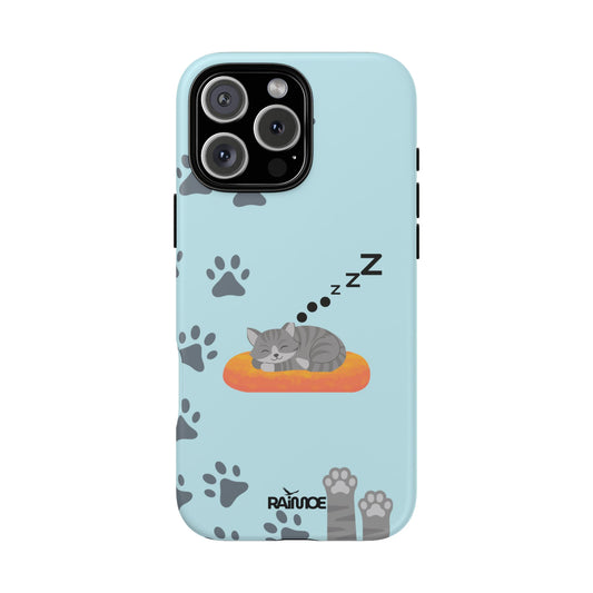 Snoozy Kitty - Funda resistente para iPhone (mate)