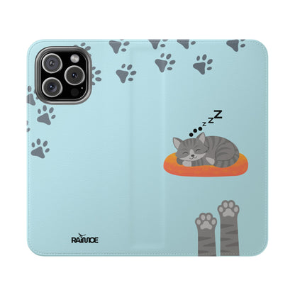 Snoozy Kitty - Funda con tapa para iPhone