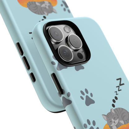 Snoozy Kitty - Funda resistente para iPhone (mate)