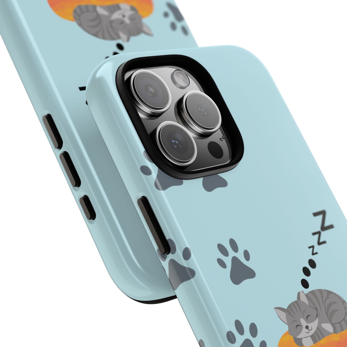 Snoozy Kitty - Funda resistente para iPhone (brillante)