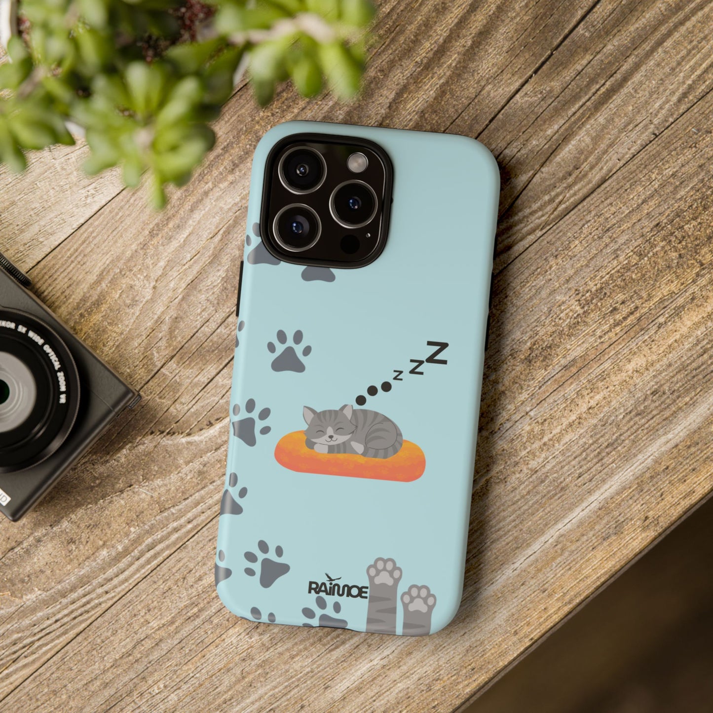 Snoozy Kitty - Funda resistente para iPhone (mate)