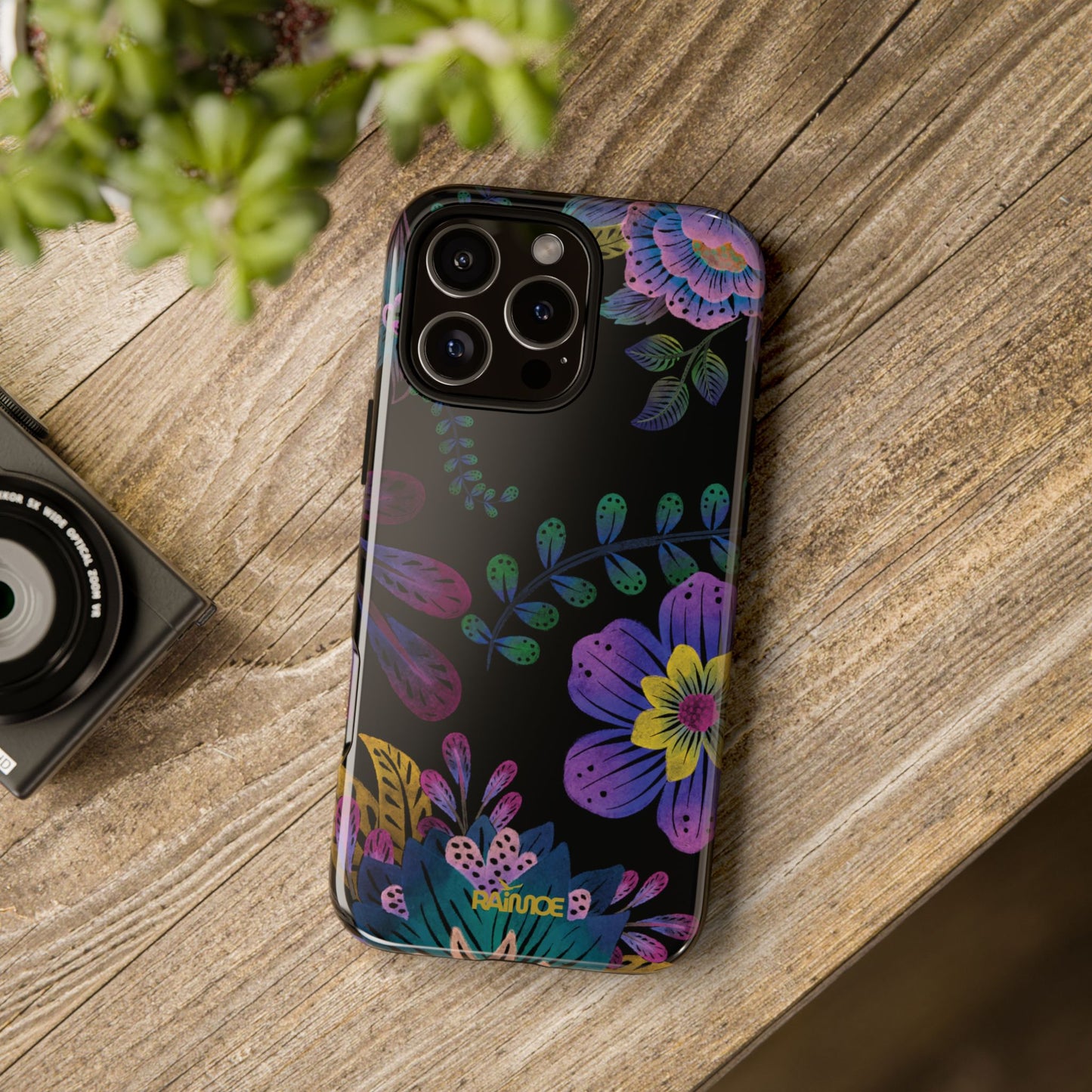 Funda resistente para iPhone (brillante) Purple Lumina