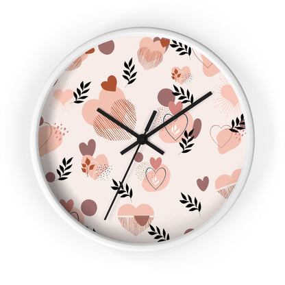 Romantic Heart Pattern Wall Clock