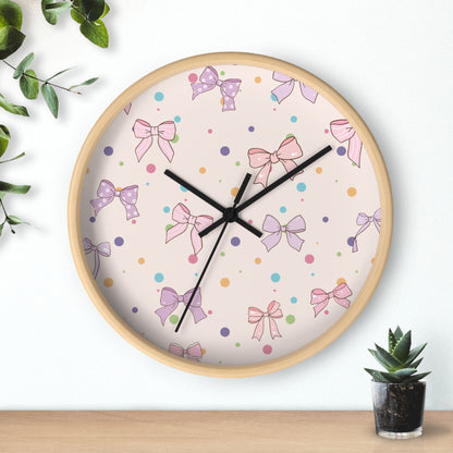 Playful Bow Wall Clock