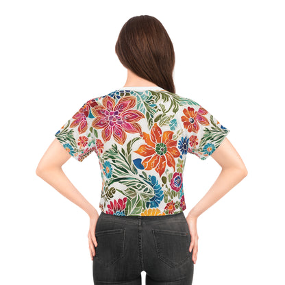 春のレディースクロップTシャツ