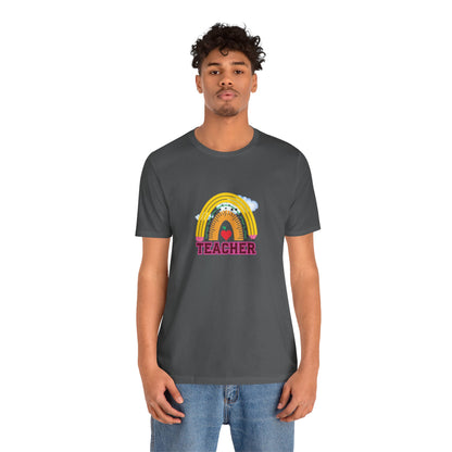 Rainbow Pencil Teacher Graphic T- Shirt