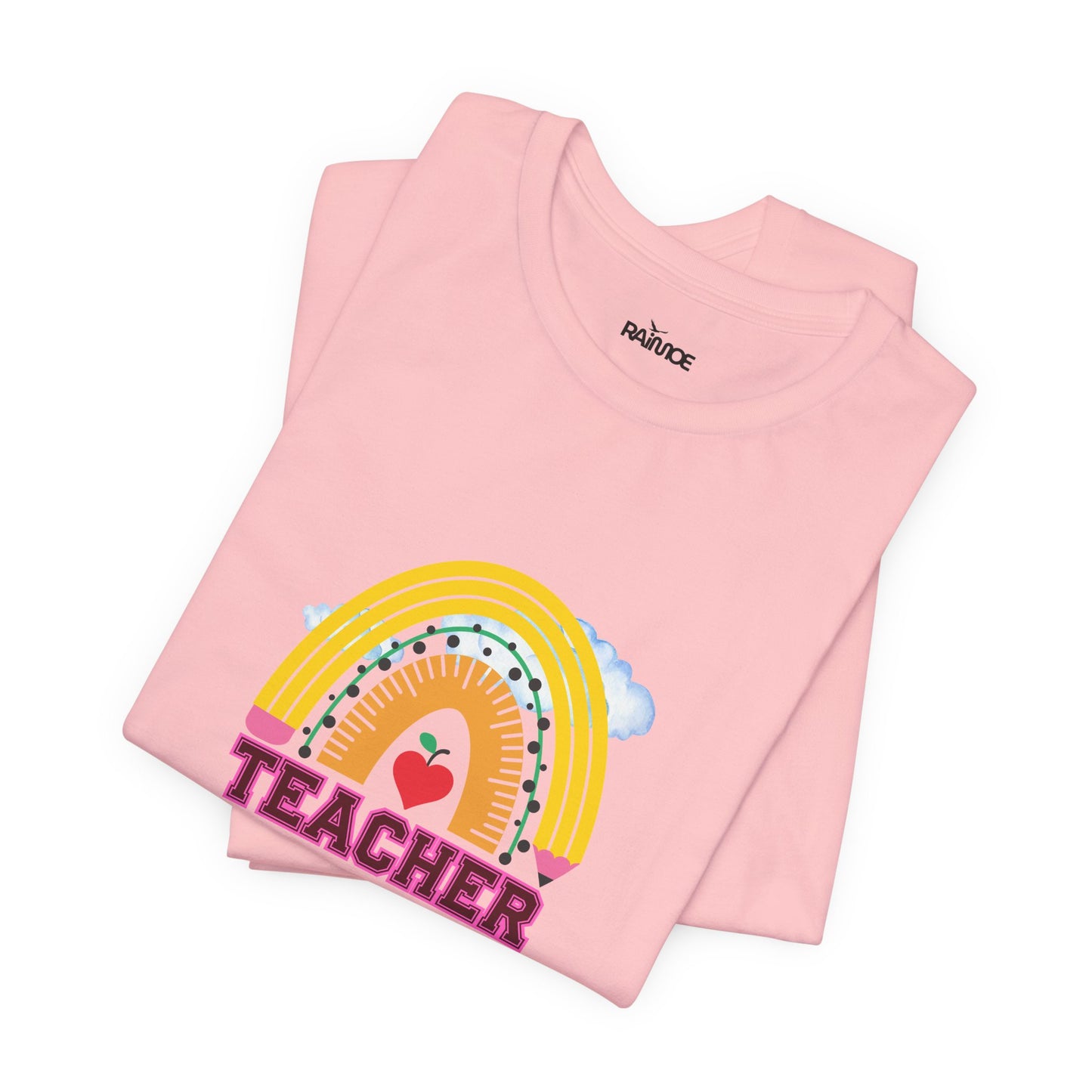 Rainbow Pencil Teacher Graphic T- Shirt