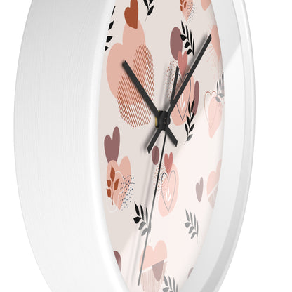 Romantic Heart Pattern Wall Clock