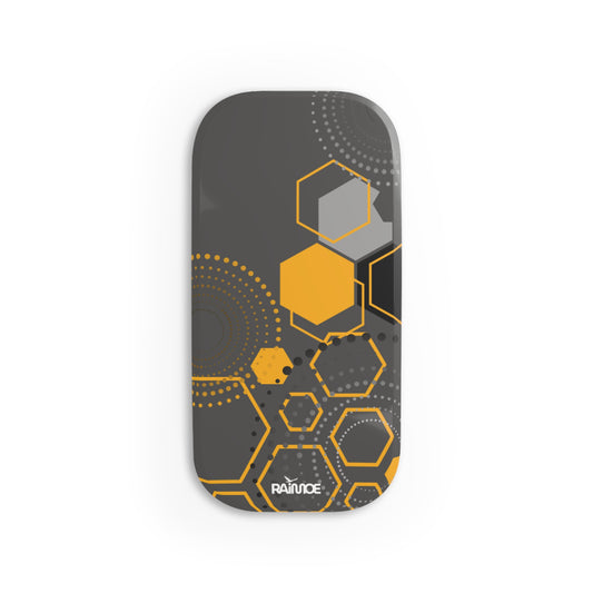 Agarre de clic para teléfono hexagonal gris