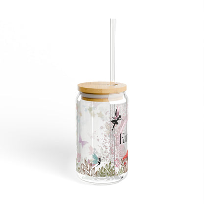 Fantasy Sipper Glass Cup with Lid - 16oz