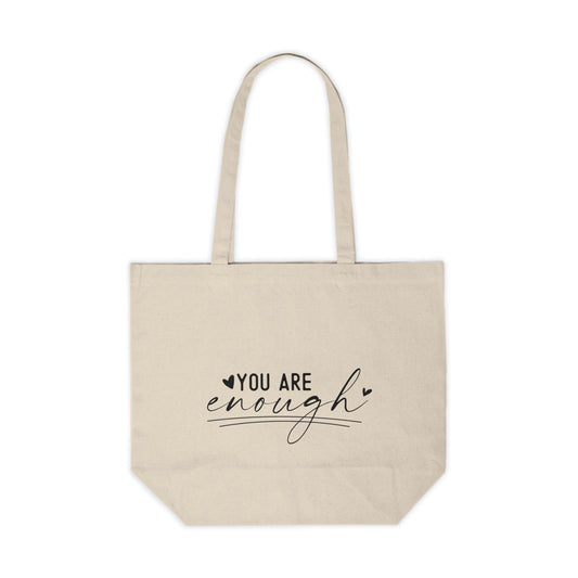 You are Enough Canvas Shopping Tote