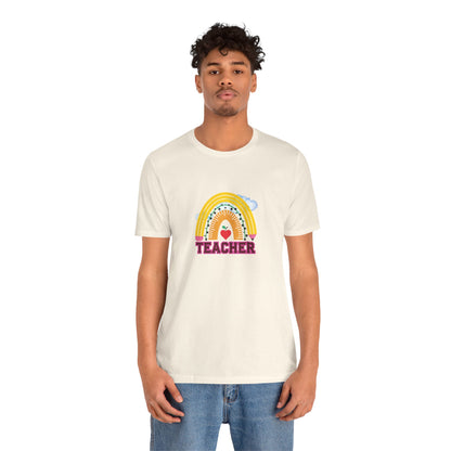 Rainbow Pencil Teacher Graphic T- Shirt