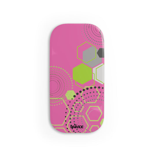 Agarre de clic para teléfono hexagonal rosa
