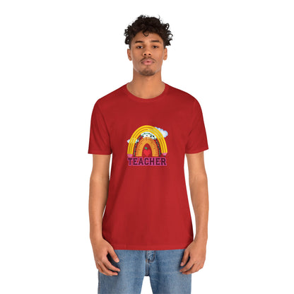 Rainbow Pencil Teacher Graphic T- Shirt