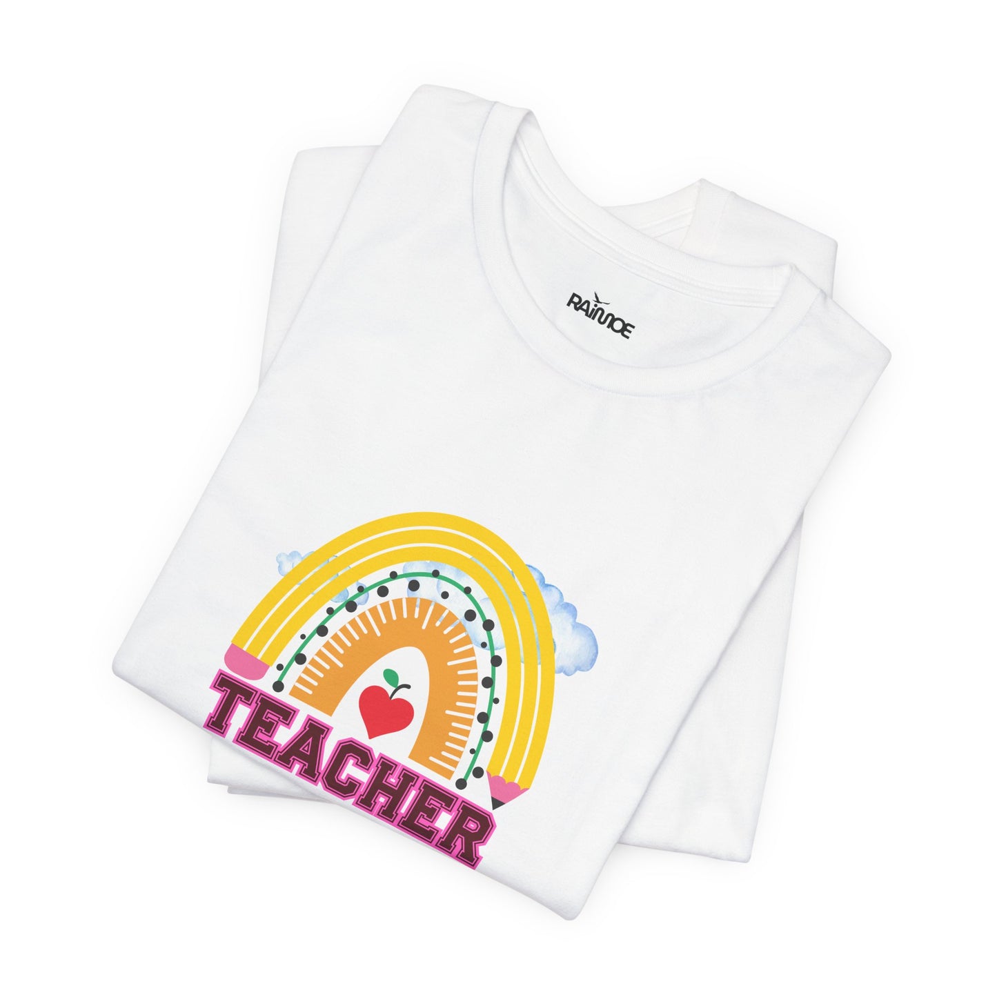 Rainbow Pencil Teacher Graphic T- Shirt