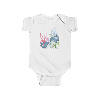 Playful Whales Short-Sleeve Bodysuit