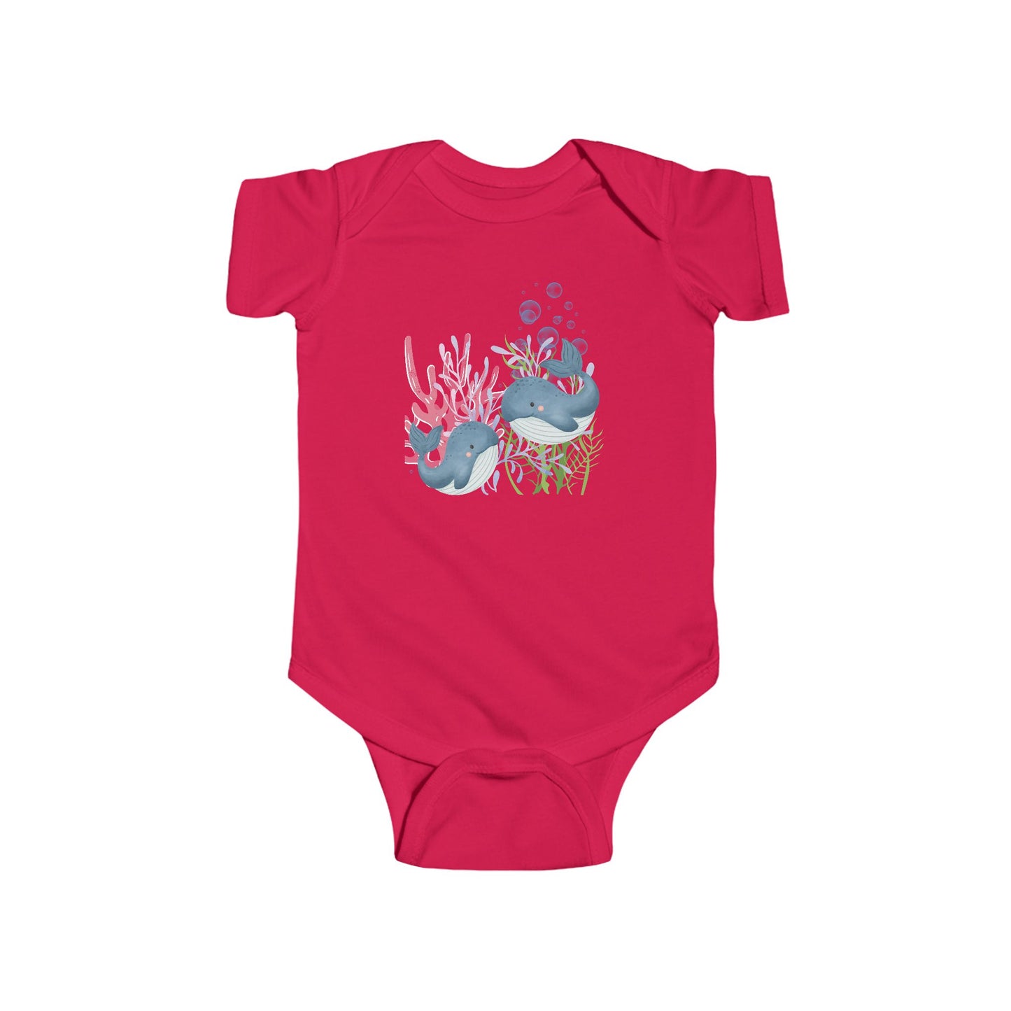 Playful Whales Short-Sleeve Bodysuit