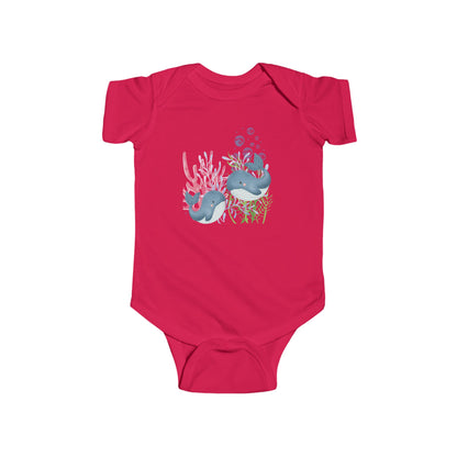 Playful Whales Short-Sleeve Bodysuit