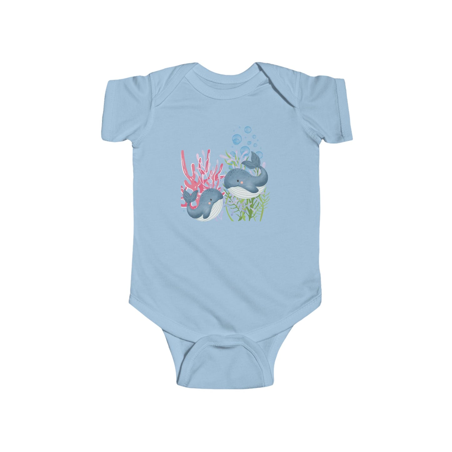 Playful Whales Short-Sleeve Bodysuit