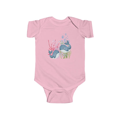 Playful Whales Short-Sleeve Bodysuit