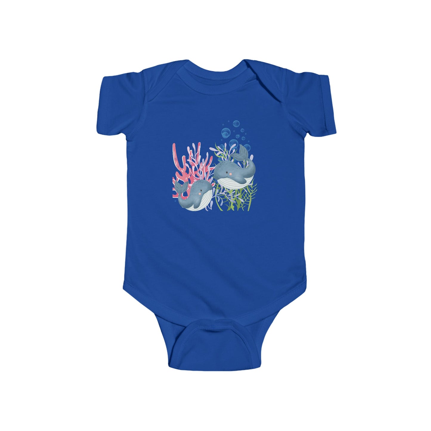 Playful Whales Short-Sleeve Bodysuit