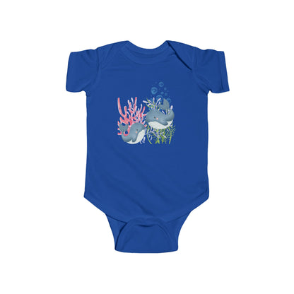 Playful Whales Short-Sleeve Bodysuit