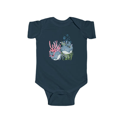 Playful Whales Short-Sleeve Bodysuit