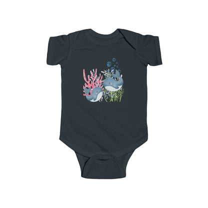 Playful Whales Short-Sleeve Bodysuit