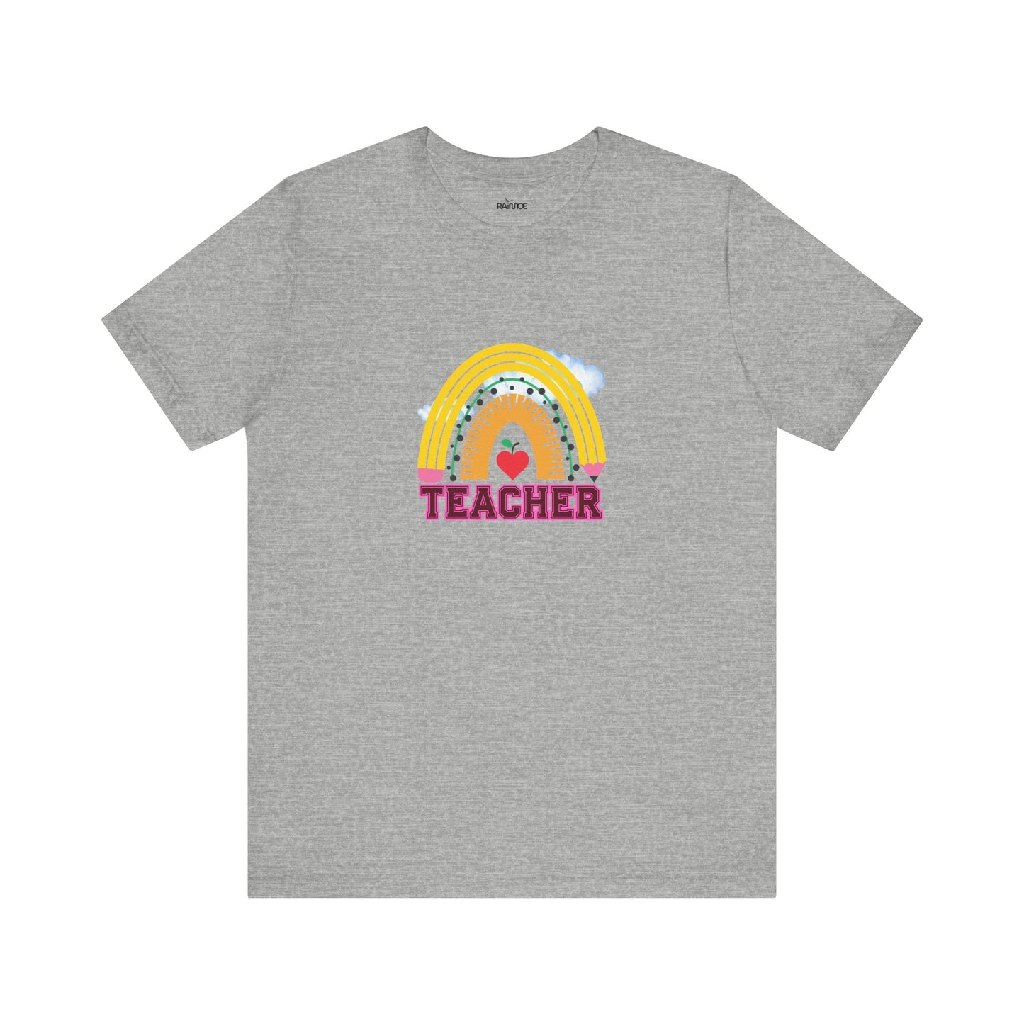 Rainbow Pencil Teacher Graphic T- Shirt