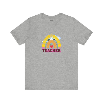 Rainbow Pencil Teacher Graphic T- Shirt